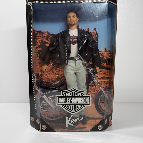 NIB • Harley Davidson Motorcycle's Ken Barbie Doll
# 22255 Rare Sealed 1998 - Picture 1 of 11